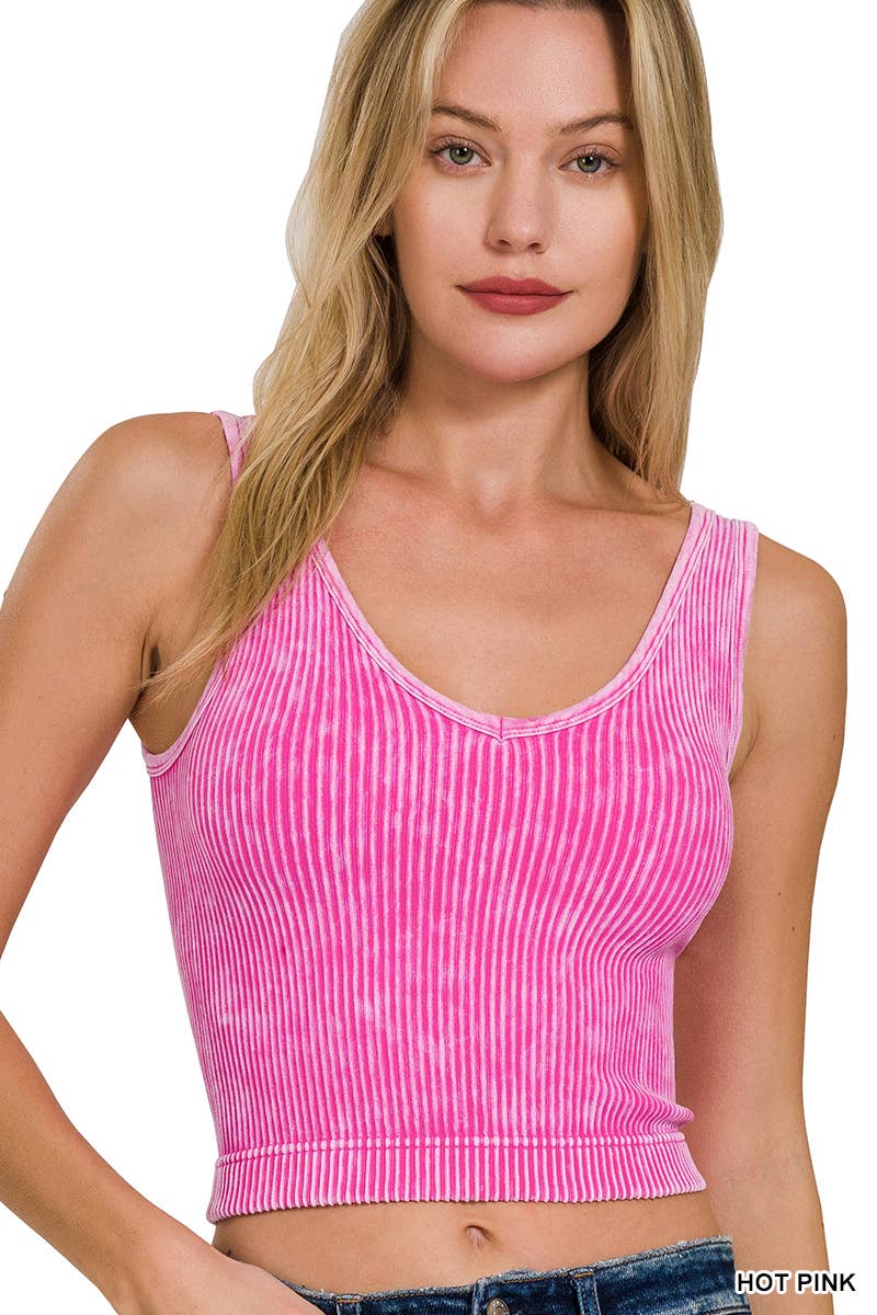 Premium Washed Seamless 2-way Tank: ASH BLACK-160239, L/XL | The Grove